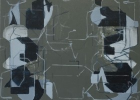 Over Town no. 3 2019, 40.5 x 48.5 cms, acrylic on canvas