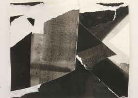 Dark Light Assemblage no.18 2021, 21 x 26.5 cms, watercolour paper collage and ink