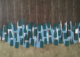 Lost in Translation: No Words, 2020,112 x 127 cms, acrylic on canvas