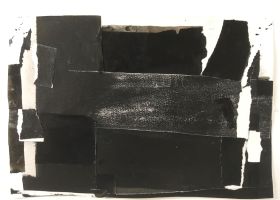 Dark Light Assemblage no.1, 2020, 24 x 34 cm, watercolour paper collage and ink