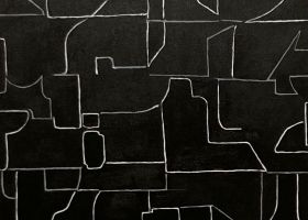 Town and Packaging, Black and White no.11 2023, 51 x 61 cms, acrylic on canvas