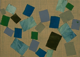 Tumble and Fall no 11, 2008. 40 x 48cms. Acrylic on cotton duck